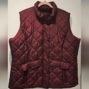 Quilted Burgundy Women's Vest